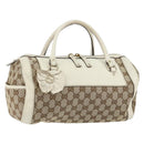 GUCCI GG Canvas Hand Bag Beige Gold 189825 Auth yk19588-1