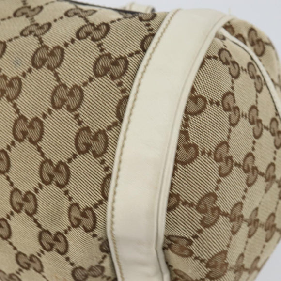 GUCCI GG Canvas Hand Bag Beige Gold 189825 Auth yk19588