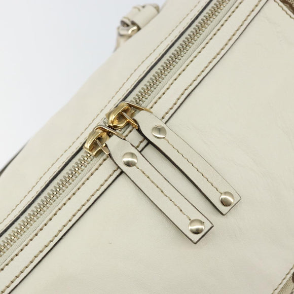 GUCCI GG Canvas Hand Bag Beige Gold 189825 Auth yk19588