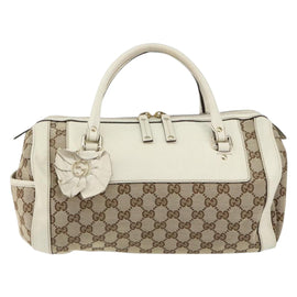 GUCCI GG Canvas Hand Bag Beige Gold 189825 Auth yk19588 - 0