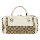 GUCCI GG Canvas Hand Bag Beige Gold 189825 Auth yk19588-3