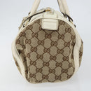 GUCCI GG Canvas Hand Bag Beige Gold 189825 Auth yk19588-4