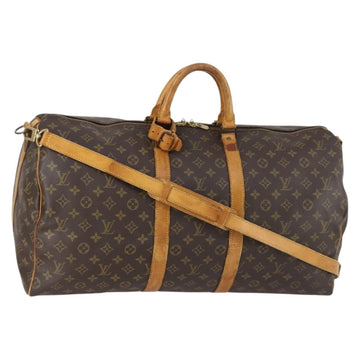 LOUIS VUITTON Monogram Keepall Bandouliere 55 Boston Bag M41414 LV Auth yk19591