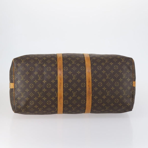 LOUIS VUITTON Monogram Keepall Bandouliere 55 Boston Bag M41414 LV Auth yk19591