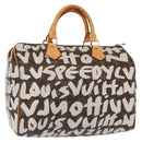 LOUIS VUITTON Monogram Graffiti Speedy 30 Hand Bag White M92195 LV Auth yk19592-1