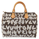 LOUIS VUITTON Monogram Graffiti Speedy 30 Hand Bag White M92195 LV Auth yk19592-3