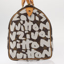 LOUIS VUITTON Monogram Graffiti Speedy 30 Hand Bag White M92195 LV Auth yk19592-4