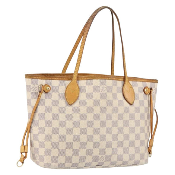 LOUIS VUITTON Damier Azur Neverfull PM Tote Bag N41362 LV Auth yk19593