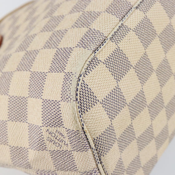 LOUIS VUITTON Damier Azur Neverfull PM Tote Bag N41362 LV Auth yk19593