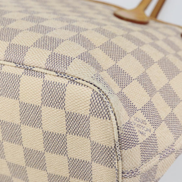 LOUIS VUITTON Damier Azur Neverfull PM Tote Bag N41362 LV Auth yk19593