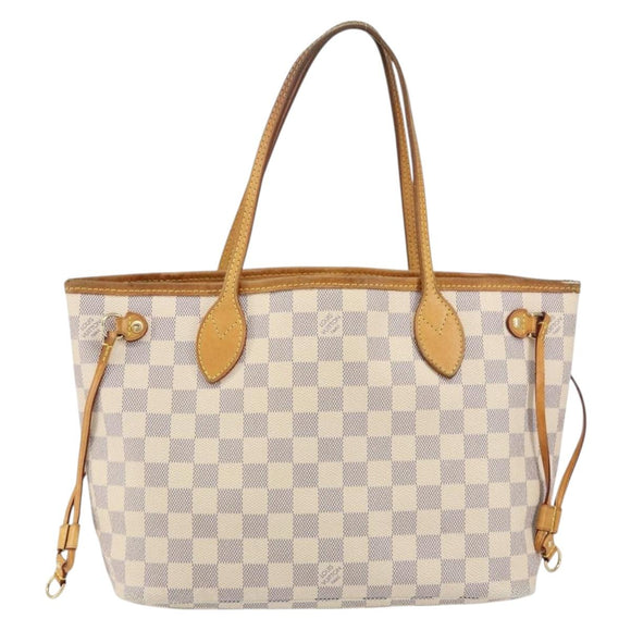 LOUIS VUITTON Damier Azur Neverfull PM Tote Bag N41362 LV Auth yk19593