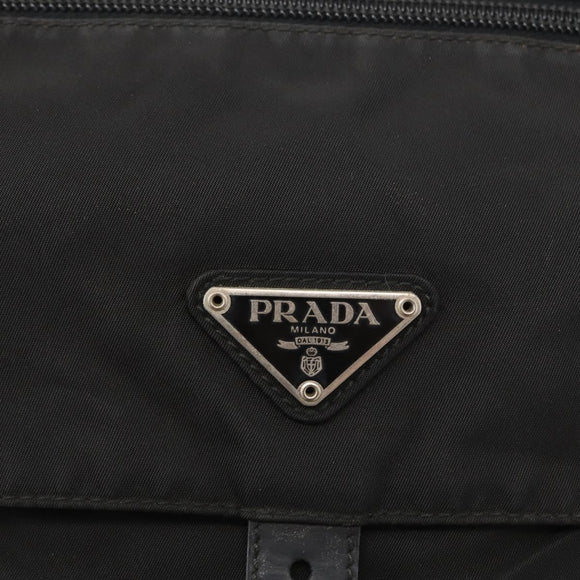 PRADA Shoulder Bag Nylon Black Silver Auth yk19596