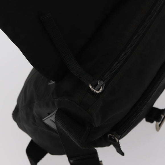 PRADA Shoulder Bag Nylon Black Silver Auth yk19596