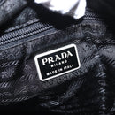 PRADA Shoulder Bag Nylon Black Silver Auth yk19596-22