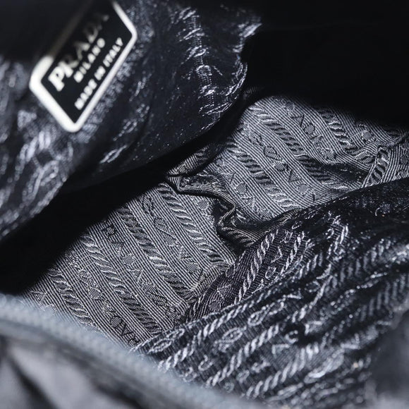 PRADA Shoulder Bag Nylon Black Silver Auth yk19596