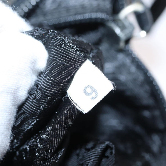 PRADA Shoulder Bag Nylon Black Silver Auth yk19596