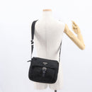 PRADA Shoulder Bag Nylon Black Silver Auth yk19596-27