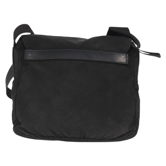 PRADA Shoulder Bag Nylon Black Silver Auth yk19596