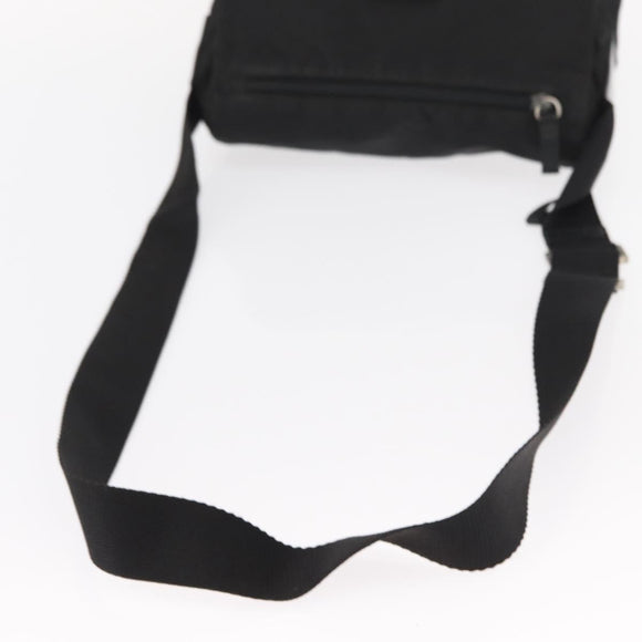 PRADA Shoulder Bag Nylon Black Silver Auth yk19596