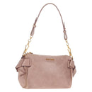Miu Miu Shoulder Bag Leather Pink Gold Auth yk19597V-1