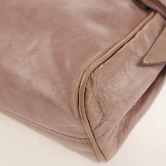 Miu Miu Shoulder Bag Leather Pink Gold Auth yk19597V
