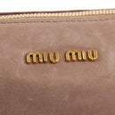 Miu Miu Shoulder Bag Leather Pink Gold Auth yk19597V-15