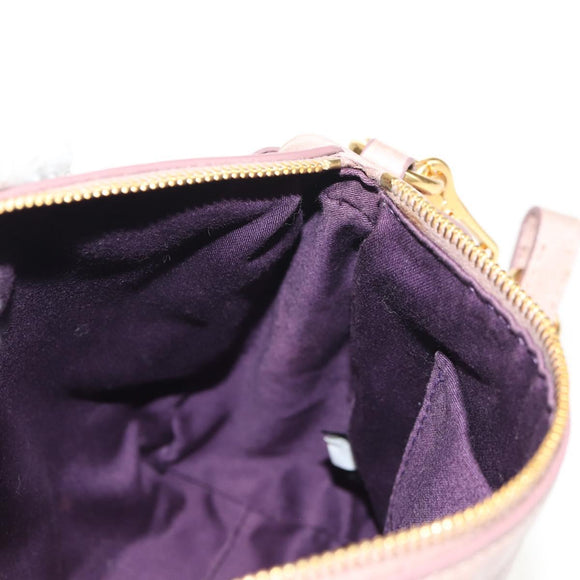 Miu Miu Shoulder Bag Leather Pink Gold Auth yk19597V