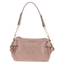 Miu Miu Shoulder Bag Leather Pink Gold Auth yk19597V-2