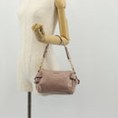 Miu Miu Shoulder Bag Leather Pink Gold Auth yk19597V-23