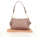 Miu Miu Shoulder Bag Leather Pink Gold Auth yk19597V-24