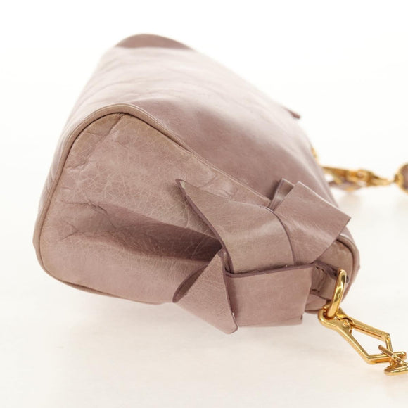 Miu Miu Shoulder Bag Leather Pink Gold Auth yk19597V