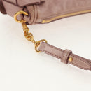 Miu Miu Shoulder Bag Leather Pink Gold Auth yk19597V-8