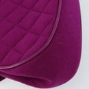 CHANEL 2.55 Matelasse Hand Bag Cotton Purple Gold CC Auth yk19598-16