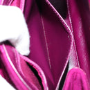 CHANEL 2.55 Matelasse Hand Bag Cotton Purple Gold CC Auth yk19598-23