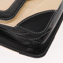 CHANEL Choco Bar Chain Bag Lamb Skin Patent Beige Silver CC Auth yk19599-11