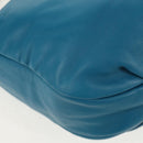 LOEWE Anagram Shoulder Bag Leather Blue Auth yk19601V-15