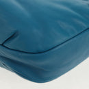 LOEWE Anagram Shoulder Bag Leather Blue Auth yk19601V-16