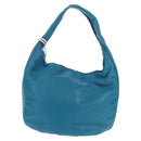 LOEWE Anagram Shoulder Bag Leather Blue Auth yk19601V-2