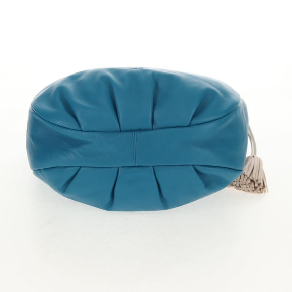 LOEWE Anagram Shoulder Bag Leather Blue Auth yk19601V