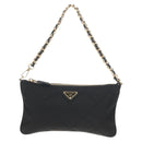 PRADA Test Input Accessory Pouch Nylon Black Gold Auth yk19602V-13