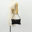 PRADA Test Input Accessory Pouch Nylon Black Gold Auth yk19602V-22