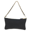 PRADA Test Input Accessory Pouch Nylon Black Gold Auth yk19602V-2