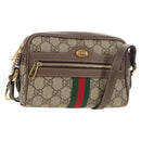 GUCCI Ophidia GG Supreme Web Sherry Line Bag PVC Beige 517350 Auth yk19604M-1