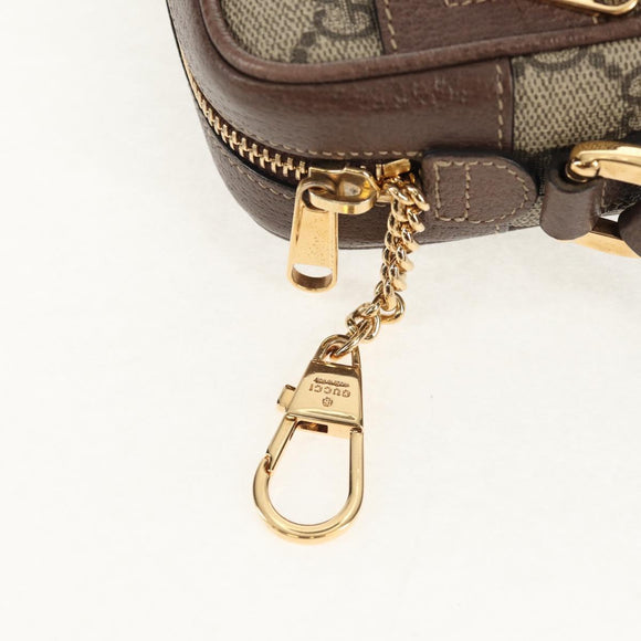 GUCCI Ophidia GG Supreme Web Sherry Line Bag PVC Beige 517350 Auth yk19604M