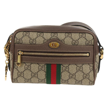 GUCCI Ophidia GG Supreme Web Sherry Line Bag PVC Beige 517350 Auth yk19604M - 0