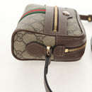 GUCCI Ophidia GG Supreme Web Sherry Line Bag PVC Beige 517350 Auth yk19604M-5