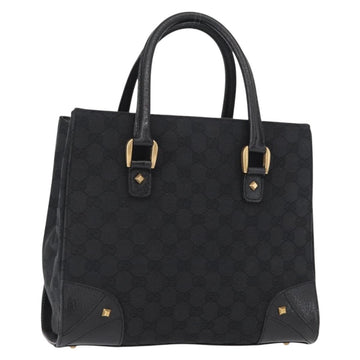 GUCCI GG Canvas Hand Bag Black 123439 Auth yk19605