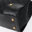 GUCCI GG Canvas Hand Bag Black 123439 Auth yk19605-11