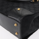 GUCCI GG Canvas Hand Bag Black 123439 Auth yk19605-13