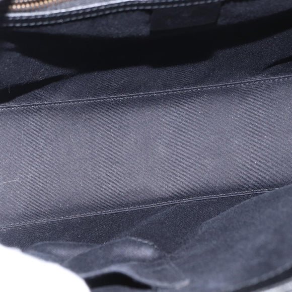 GUCCI GG Canvas Hand Bag Black 123439 Auth yk19605